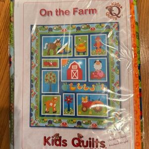 New unopened ‘On the Farm' baby Quilt Kit - Colorful Farmyard Design